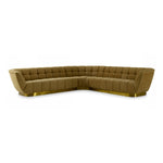Granby - Glam Mustard + Gold Fabric Sectional Sofa by VIG Furniture - View 1