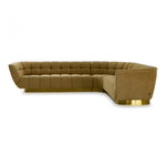 Granby - Glam Mustard + Gold Fabric Sectional Sofa by VIG Furniture - View 5