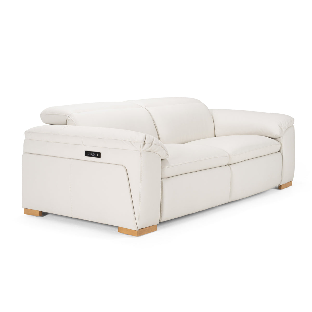 Gregory - Modern Off-White Leather Sofa w/ 2 Recliners by VIG Furniture - View 3