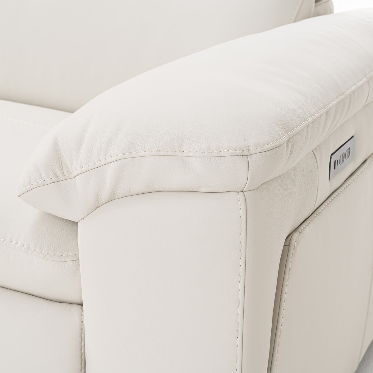 Gregory - Modern Off-White Leather Sofa w/ 2 Recliners by VIG Furniture - View 8