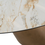 Gresham - Contemporary White Ceramic + Brushed Brass Dining Table by VIG Furniture - View 7