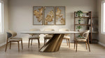 Gresham - Contemporary White Ceramic + Brushed Brass Dining Table by VIG Furniture - View 8