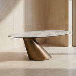 Gresham - Contemporary White Ceramic + Brushed Brass Dining Table by VIG Furniture - View 11
