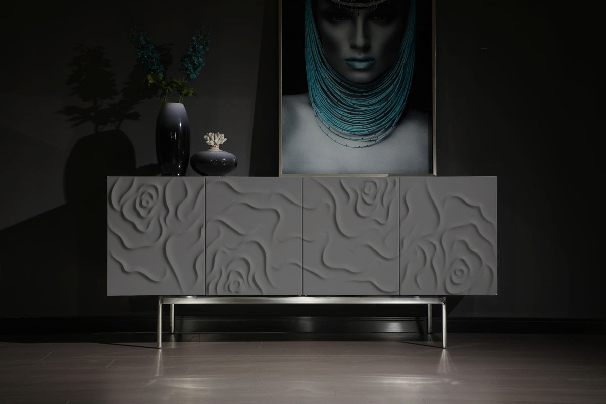 Gwen - Modern Grey High Gloss Buffet by VIG Furniture - View 2
