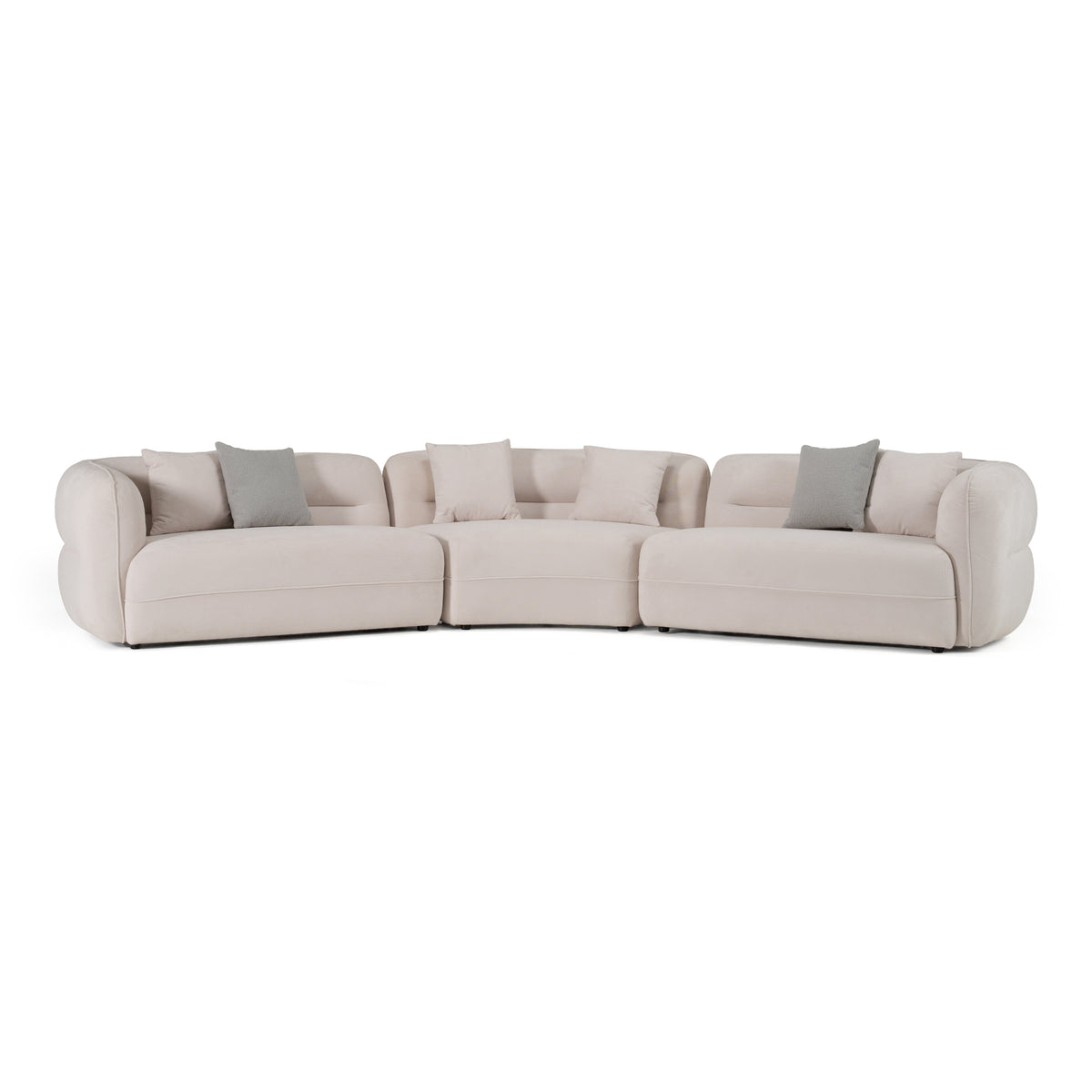 Nomad - Modern Off-White Fabric Curved Sectional Sofa by VIG Furniture - View 1