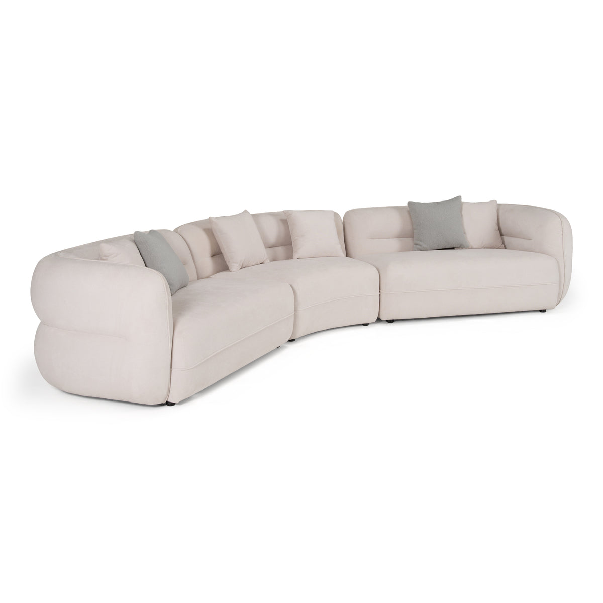 Nomad - Modern Off-White Fabric Curved Sectional Sofa by VIG Furniture - View 2