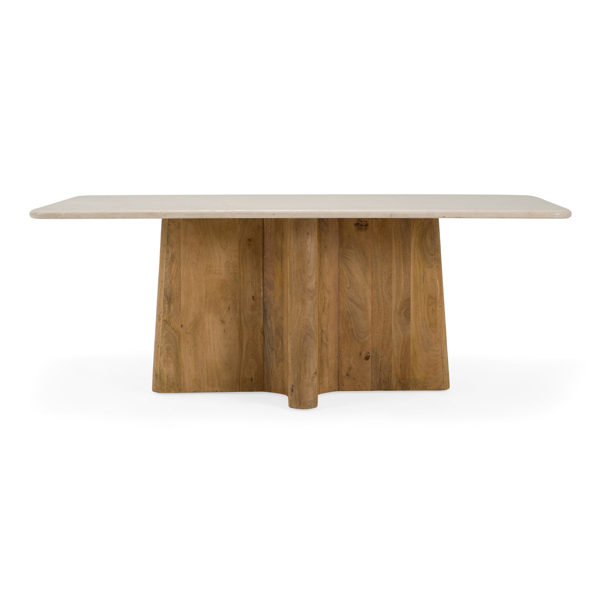 Harley - Modern Cream Marble + Mango Wood Rectangular Dining Table by VIG Furniture - View 1