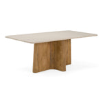 Harley - Modern Cream Marble + Mango Wood Rectangular Dining Table by VIG Furniture - View 2