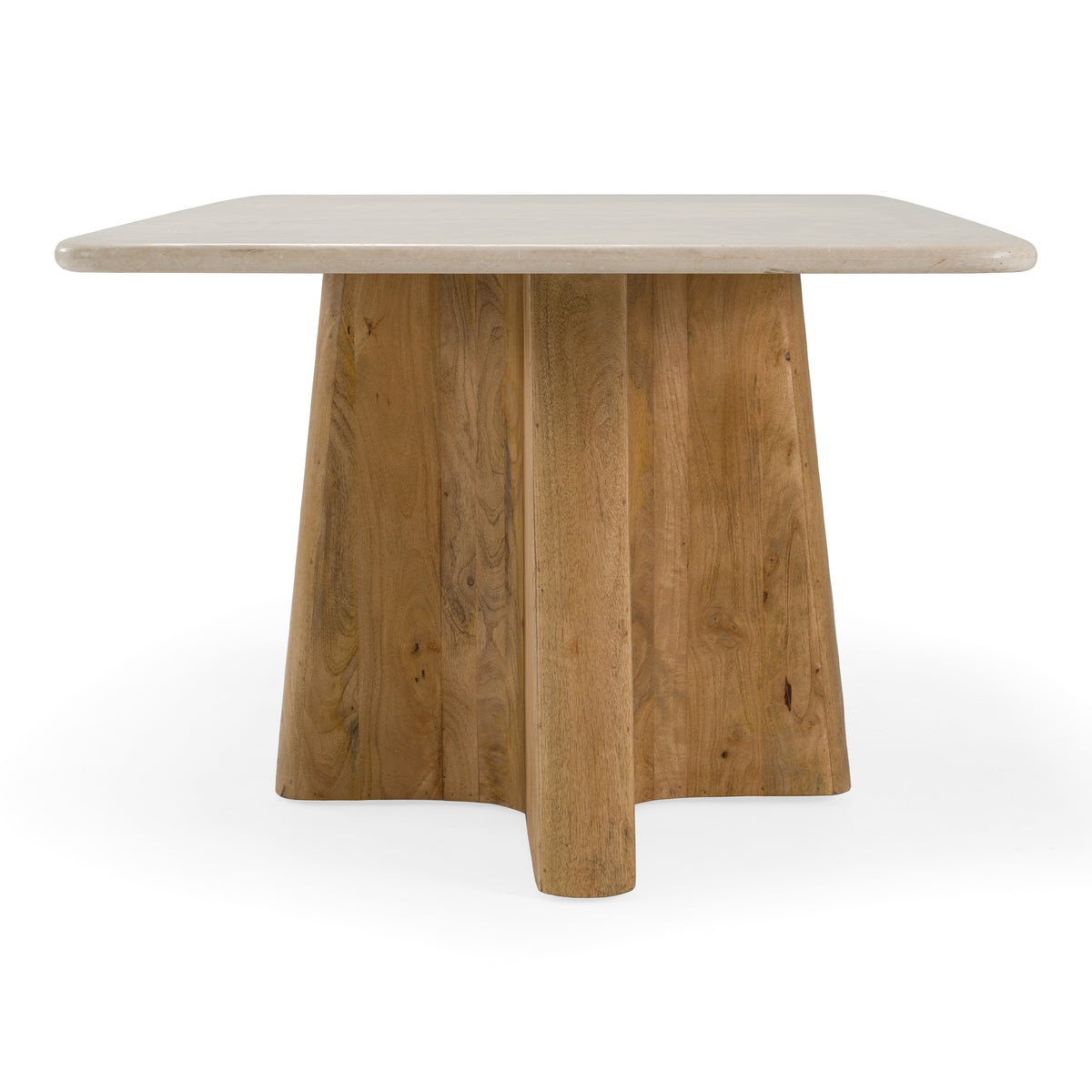 Harley - Modern Cream Marble + Mango Wood Rectangular Dining Table by VIG Furniture - View 3
