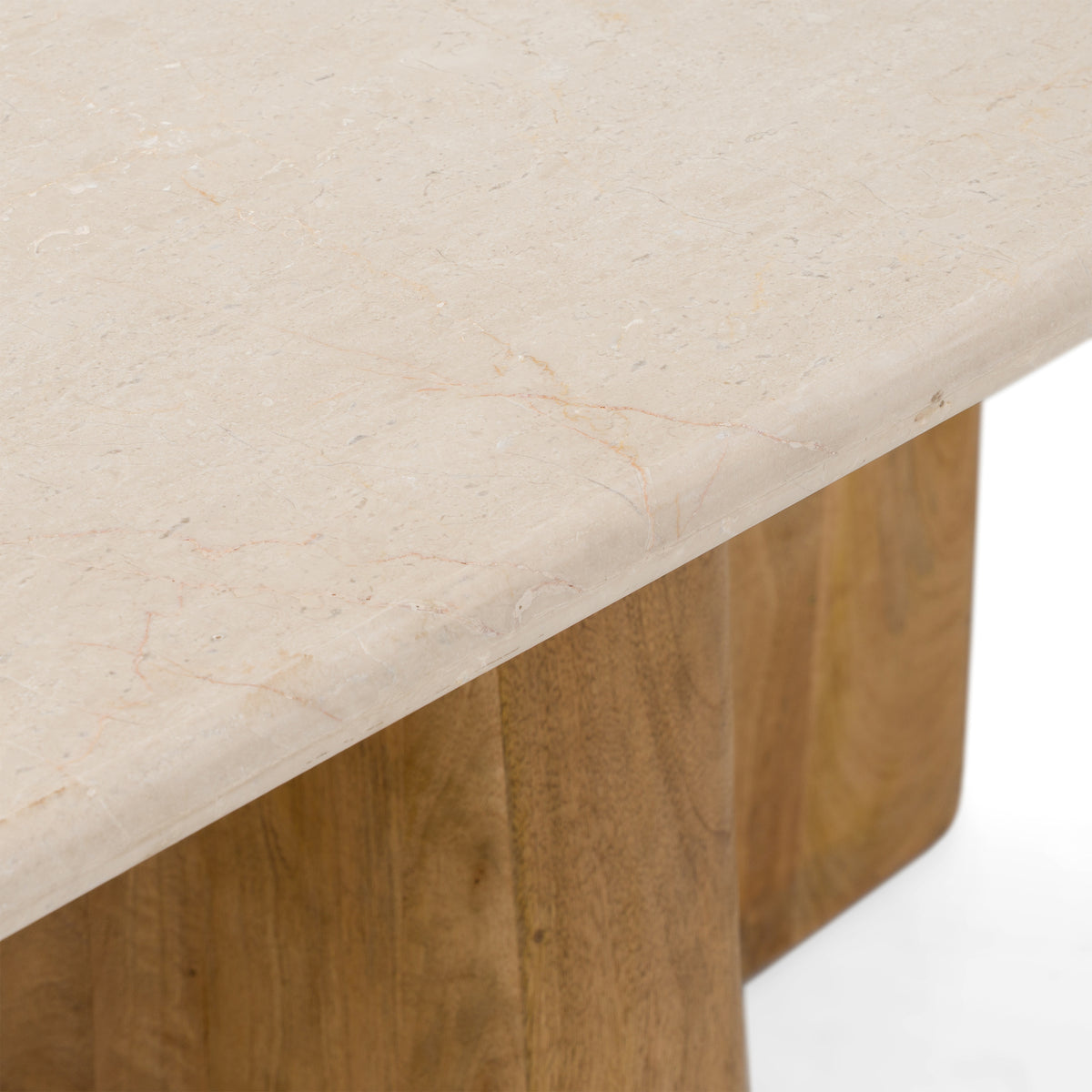 Harley - Modern Cream Marble + Mango Wood Rectangular Dining Table by VIG Furniture - View 4