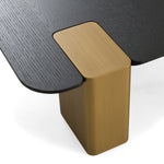 Harold - Modern Black + Brushed Gold Oak Square Nesting Coffee Table Set by VIG Furniture - View 4