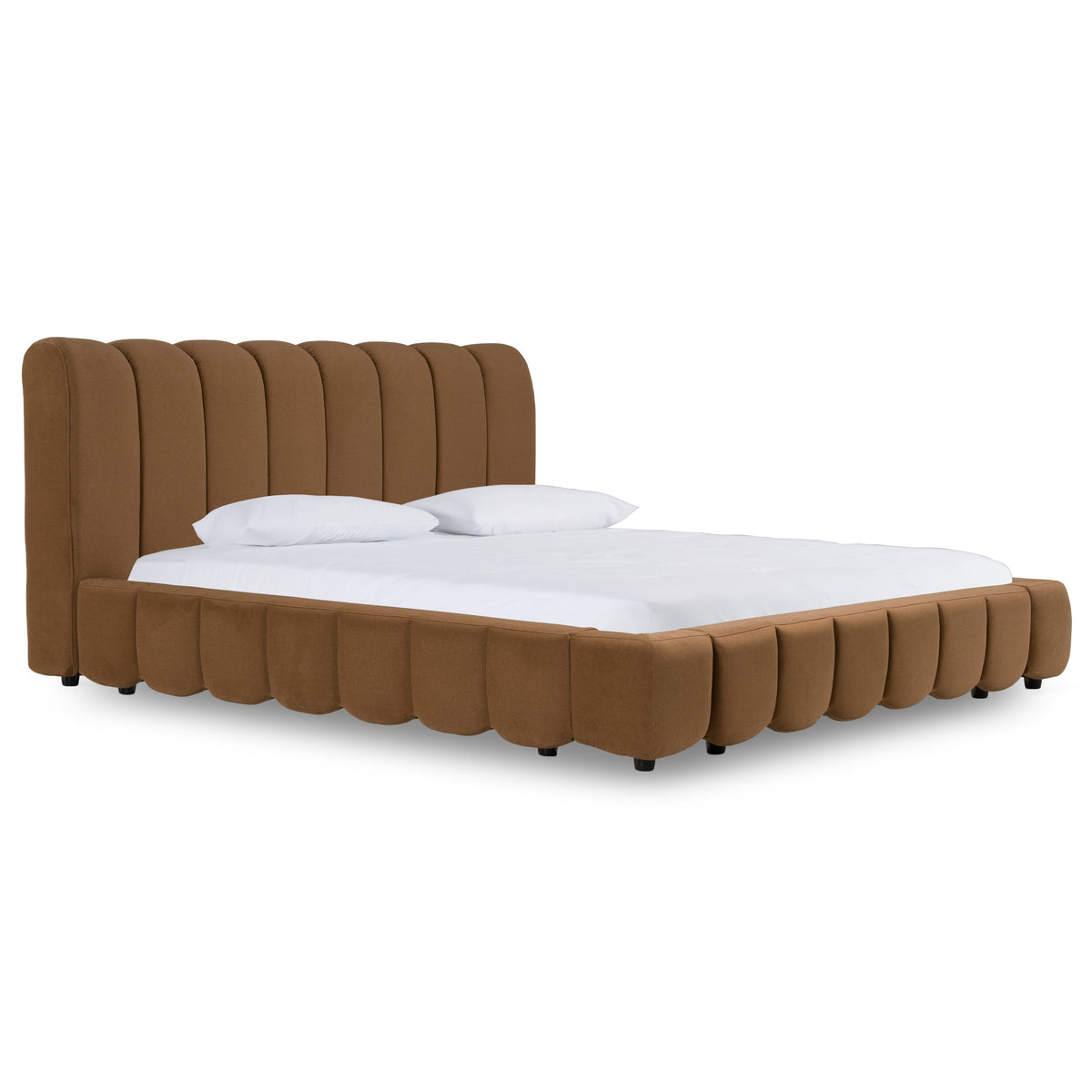 Harris - Modern Brown Fabric Bed by VIG Furniture - View 2