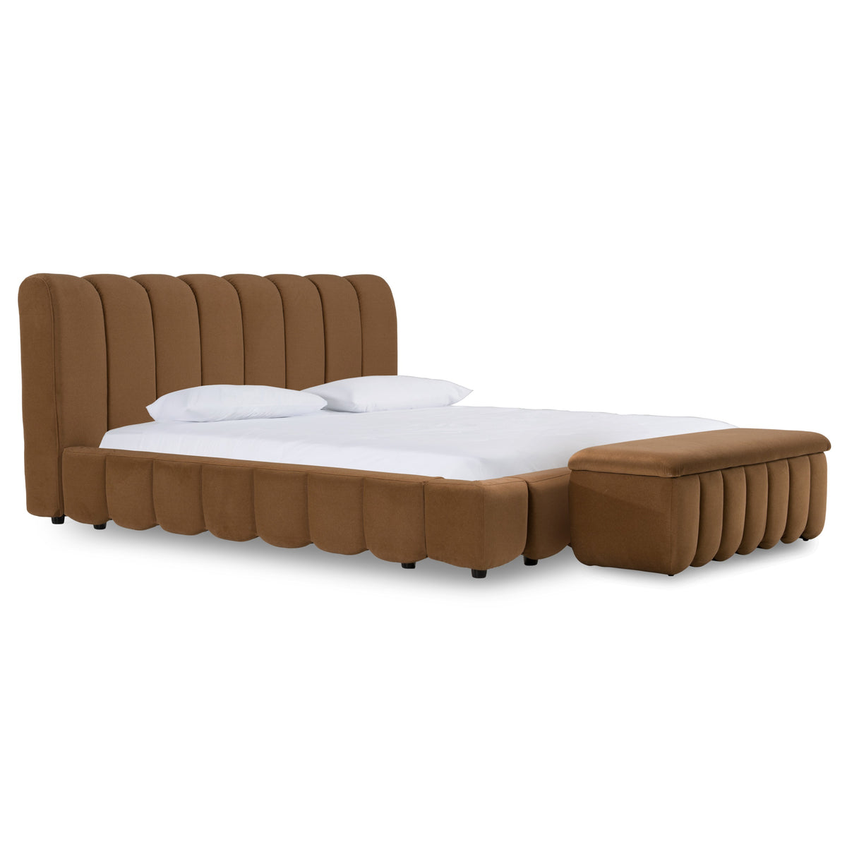 Harris - Modern Brown Fabric Bed by VIG Furniture - View 3