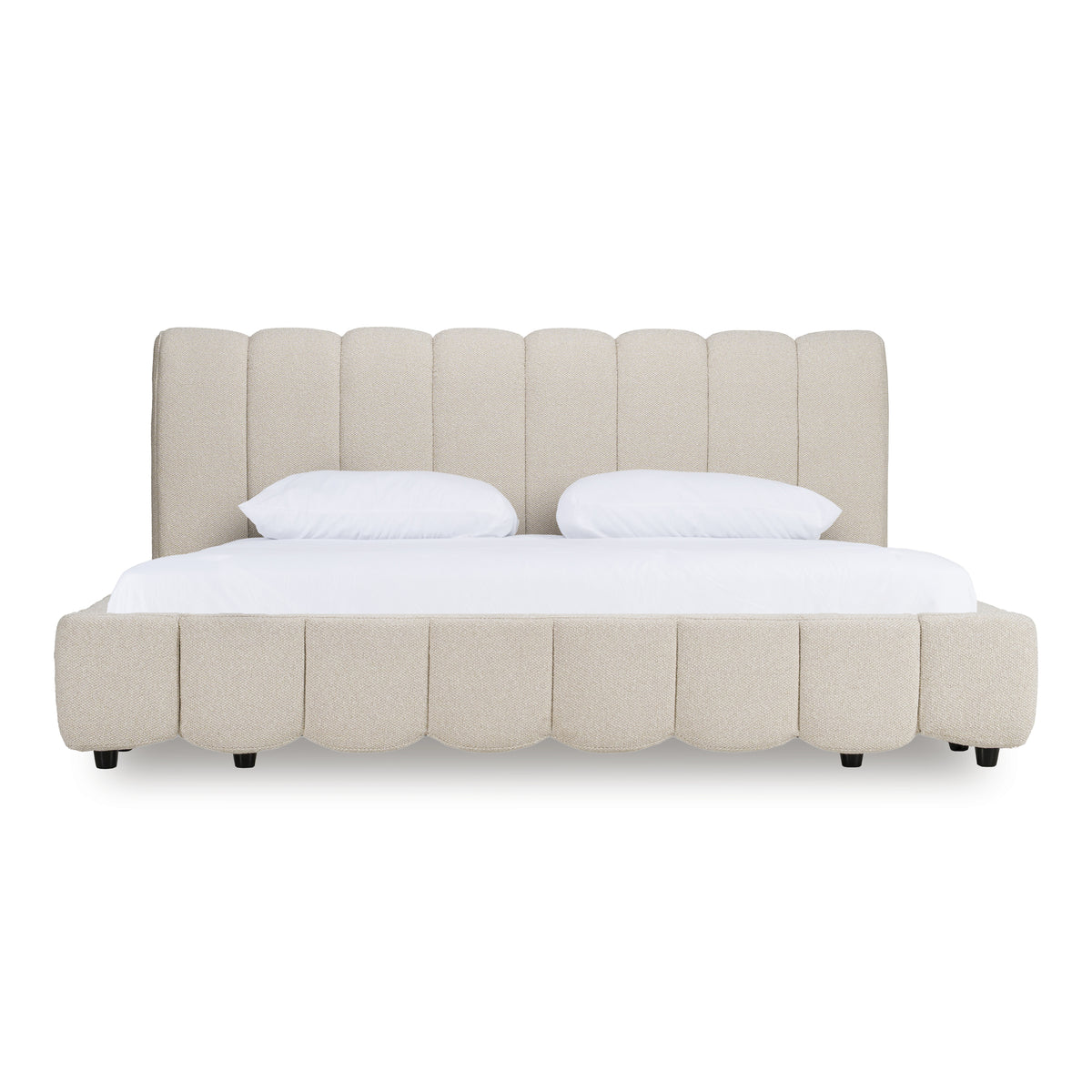 Eastern King Harris - Modern Off-White Fabric Bed by VIG Furniture - View 1