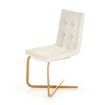 Haslet - Modern White & Rosegold Dining Chair (Set of 2) by VIG Furniture - View 2