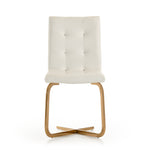 Haslet - Modern White & Rosegold Dining Chair (Set of 2) by VIG Furniture - View 3