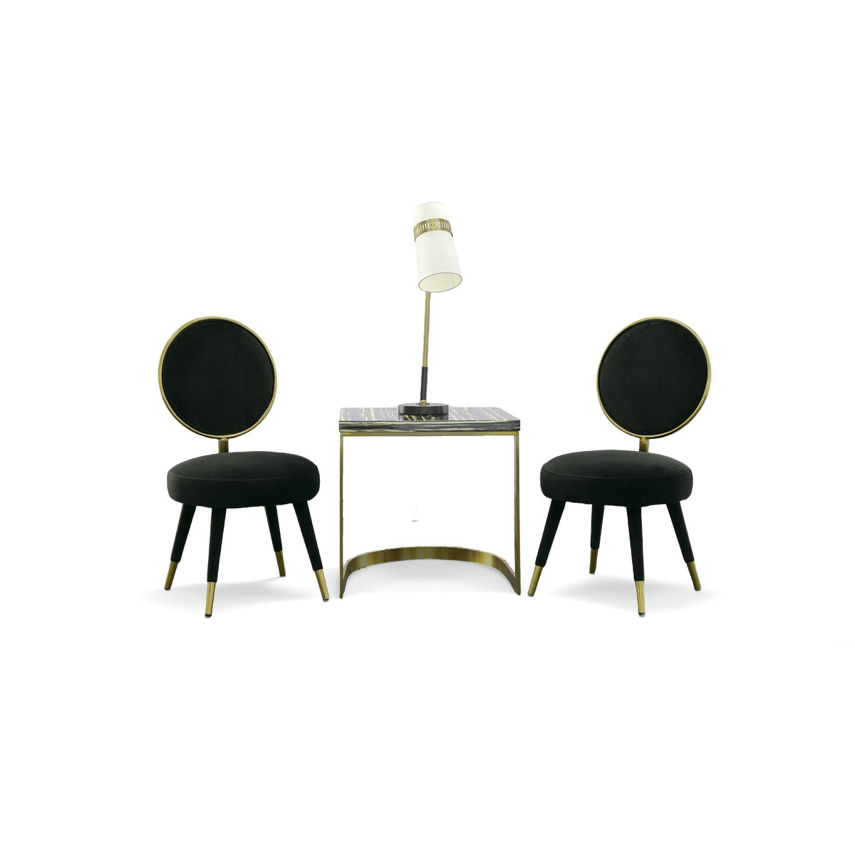 Haswell - Glam Black Velvet Accent Chair (Set of Two) by VIG Furniture - View 3