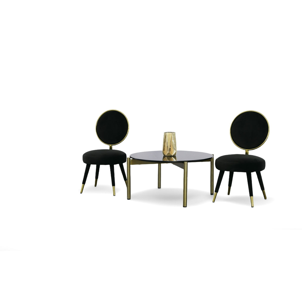 Haswell - Glam Black Velvet Accent Chair (Set of Two) by VIG Furniture - View 5