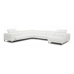 Hawkey - Contemporary White Full Leather U Shaped Sectional Sofa by VIG Furniture - View 5