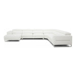 Hawkey - Contemporary White Full Leather U Shaped Left Facing Sectional Sofa by VIG Furniture - View 5