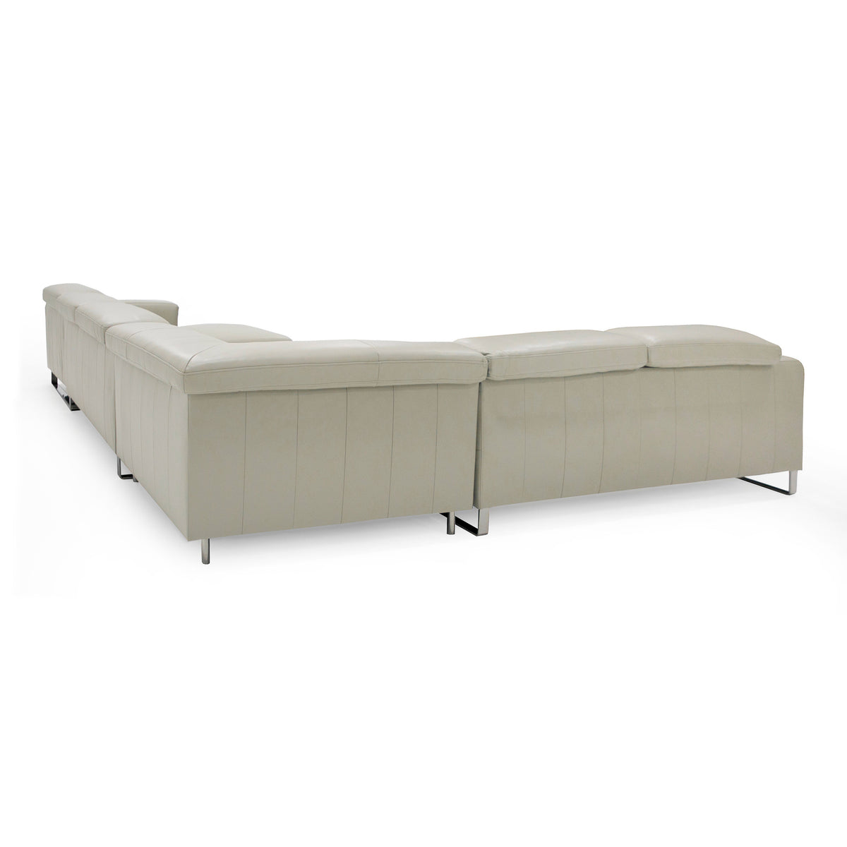Hawkey - Contemporary Light Grey Leather RAF Chaise Sectional Sofa by VIG Furniture - View 9