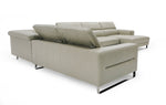 Hawkey - Contemporary Light Grey Leather RAF Chaise Sectional Sofa by VIG Furniture - View 4