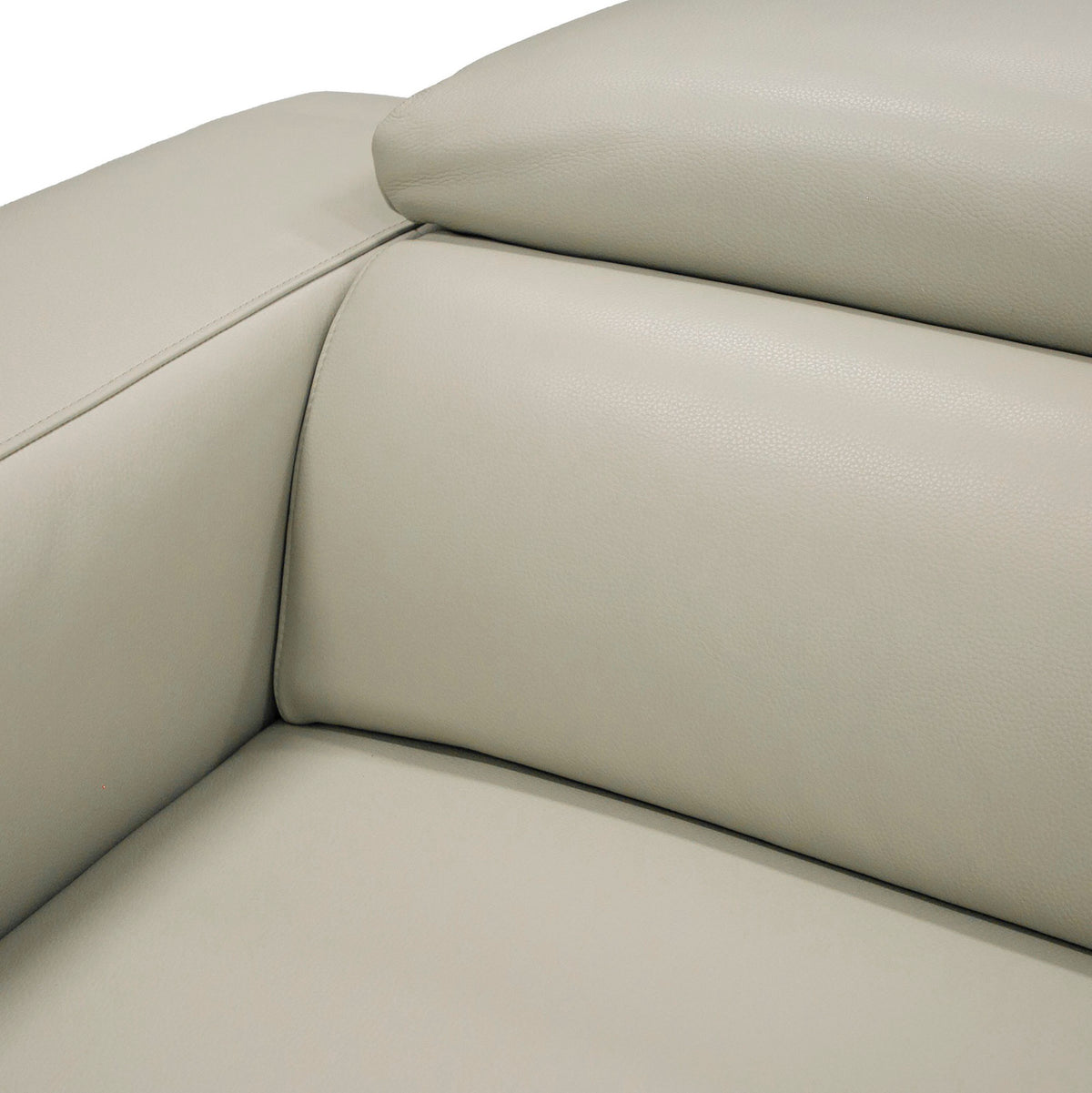 Hawkey - Contemporary Light Grey Leather RAF Chaise Sectional Sofa by VIG Furniture - View 7