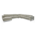 Hawkey - Contemporary Light Grey Leather LAF Chaise Sectional Sofa by VIG Furniture - View 1