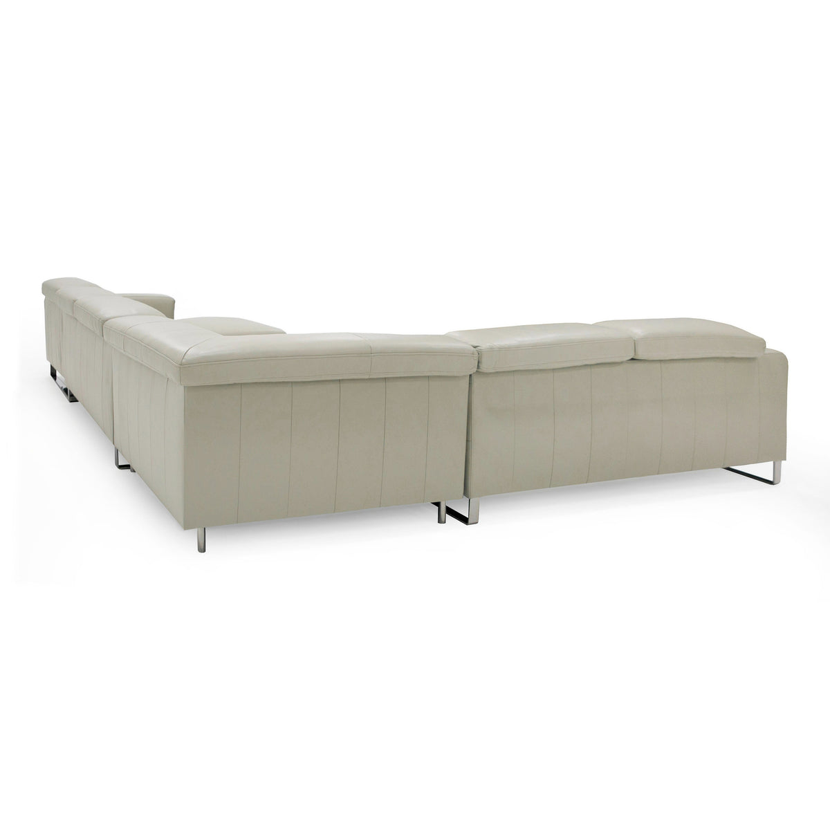 Hawkey - Contemporary Light Grey Leather LAF Chaise Sectional Sofa by VIG Furniture - View 10
