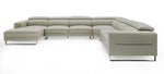 Hawkey - Contemporary Light Grey Leather LAF Chaise Sectional Sofa by VIG Furniture - View 2