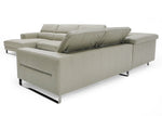 Hawkey - Contemporary Light Grey Leather LAF Chaise Sectional Sofa by VIG Furniture - View 5