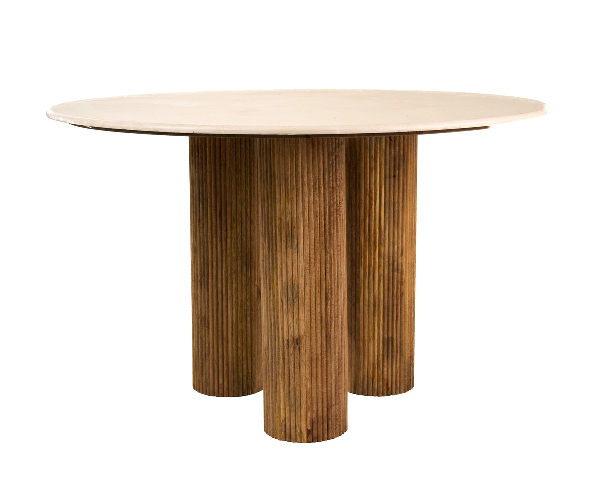 Hayden - Modern Marble + Wood Round Dining Table by VIG Furniture - View 2