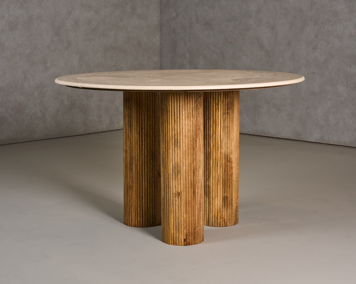 Hayden - Modern Marble + Wood Round Dining Table by VIG Furniture - View 5