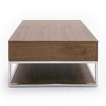 Heloise - Modern Walnut and Stainless Steel Coffee Table by VIG Furniture - View 2