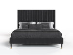 Hemlock - Modern Dark Grey Velvet Bed by VIG Furniture - View 1