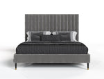Hemlock - Modern Grey Velvet Bed by VIG Furniture - View 1