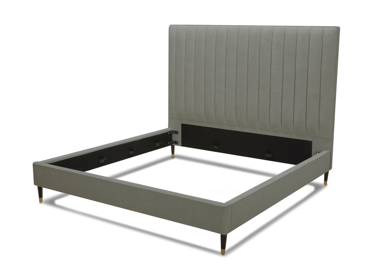 Hemlock - California King Modern Grey Velvet Bed by VIG Furniture - View 1