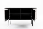 Hobart - Modern Beige Fabric & Black Metal Buffet by VIG Furniture - View 2
