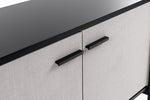 Hobart - Modern Beige Fabric & Black Metal Buffet by VIG Furniture - View 5