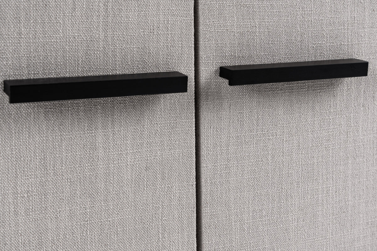 Hobart - Modern Beige Fabric & Black Metal Buffet by VIG Furniture - View 9
