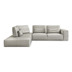 Hollywood - Italian Light Grey Leather LAF Chaise Sectional Sofa by VIG Furniture - View 1
