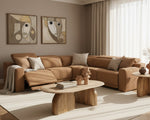 Horton - Modern Brown Fabric Sectional Sofa w/ 3 Recliners by VIG Furniture - View 8