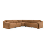 Horton - Modern Brown Fabric Sectional Sofa w/ 3 Recliners by VIG Furniture - View 1