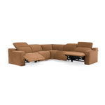 Horton - Modern Brown Fabric Sectional Sofa w/ 3 Recliners by VIG Furniture - View 2