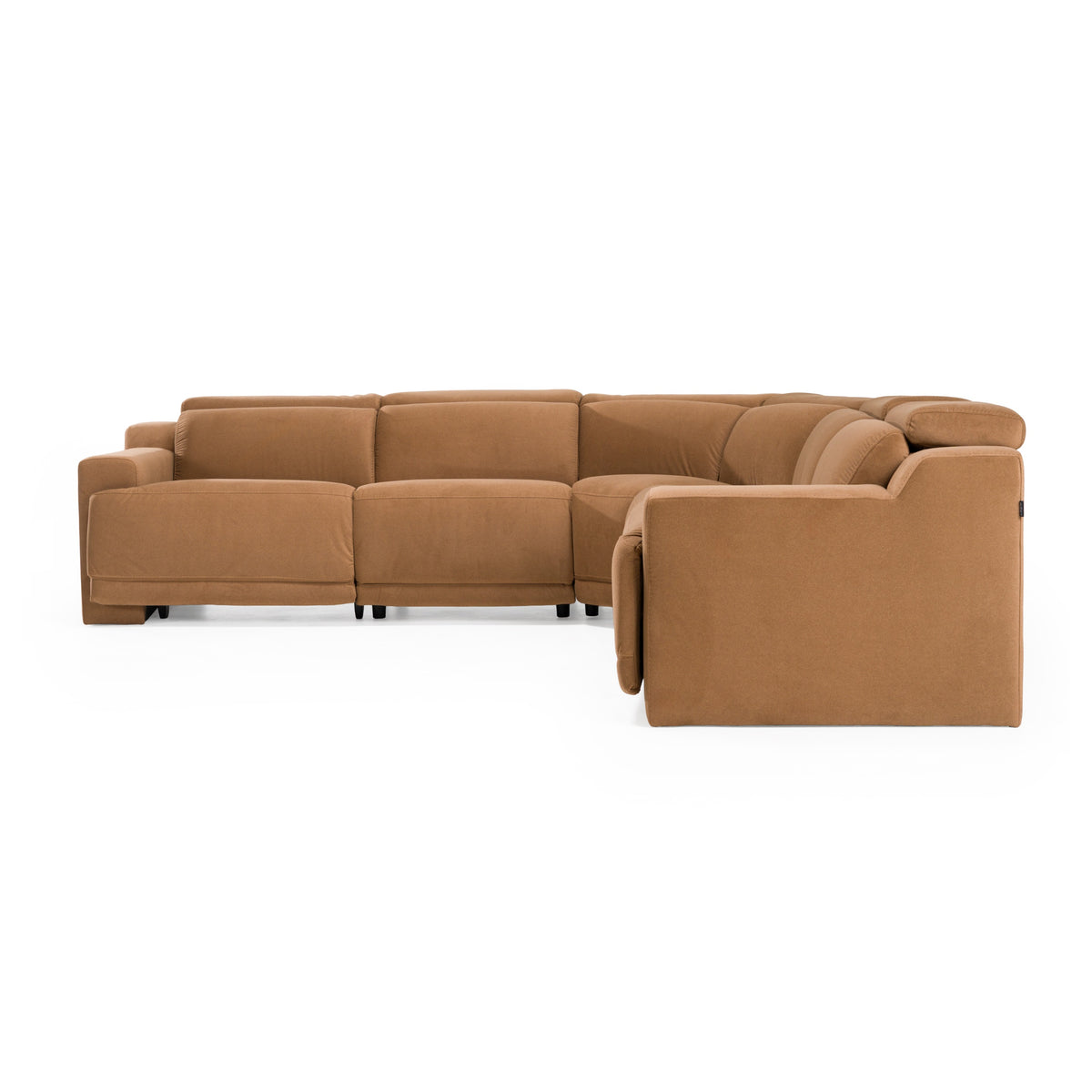 Horton - Modern Brown Fabric Sectional Sofa w/ 3 Recliners by VIG Furniture - View 4