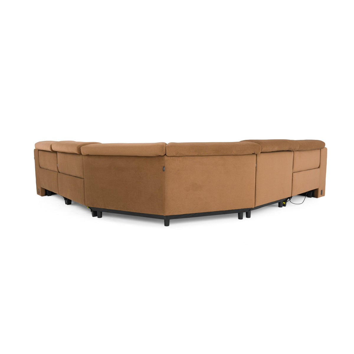 Horton - Modern Brown Fabric Sectional Sofa w/ 3 Recliners by VIG Furniture - View 5