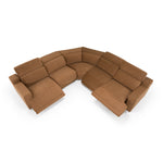 Horton - Modern Brown Fabric Sectional Sofa w/ 3 Recliners by VIG Furniture - View 3
