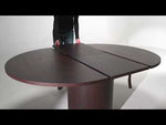 Miami - Modern Brown Round Dining Table with Extension by VIG Furniture - View 7