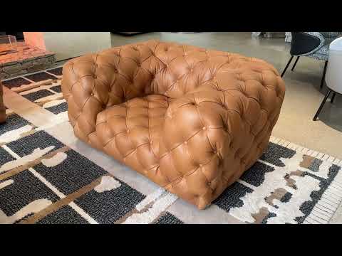 Dexter - Transitional Camel Full Italian Leather Tufted Sofa by VIG Furniture - View 3