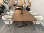 Gilroy - Modern Walnut & Stainless Steel Dining Table by VIG Furniture - View 12